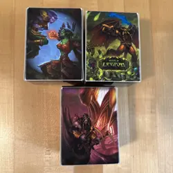 Lot Of 3 World of Warcraft Empty Deck Boxes Fields Of Honor Legion Betrayer - Image 3