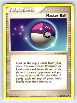 Master Ball 88/107 2005 EX Deoxys Pokemon Card Trainer Uncommon - Nm/Vlp - Image 1