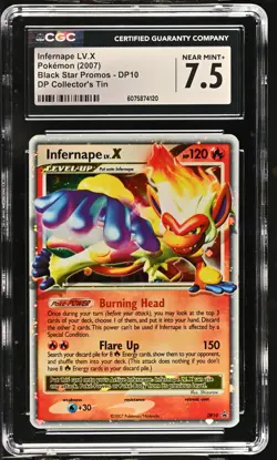 CGC 7.5 Infernape LV.X 2007 Black Star Promos DP10 Holo Pokemon Card - Image 1