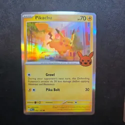 Pokemon TCG Pikachu 062/193 Trick or Trade Booster 2023 Holo Common English Card - Image 1