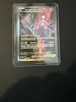 Team Rocket’s Mewtwo ex 231/182 Full Art Pokemon Card Secret Rare Sleeve Protect - Image 1