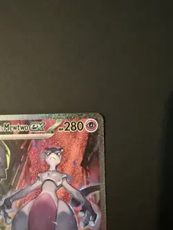 Team Rocket’s Mewtwo ex 231/182 Full Art Pokemon Card Secret Rare Sleeve Protect - Image 4