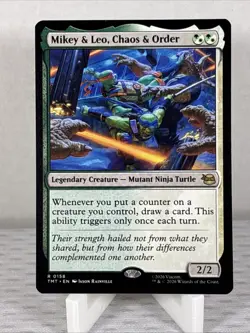 Mikey & Leo, Chaos & Order Teenage Mutant Ninja Turtles MTG NM - Image 1