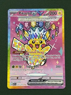 Pikachu ex 277/217 (Special Illustration Rare) Me: Ascended Heroes Holo NM - Image 1
