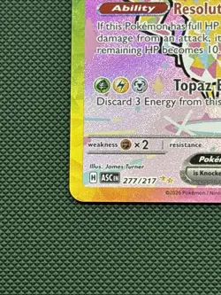 Pikachu ex 277/217 (Special Illustration Rare) Me: Ascended Heroes Holo NM - Image 3