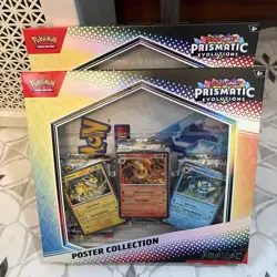 Lot X 2 Pokemon TCG: Scarlet & Violet Prismatic Evolutions Poster Collection Box - Image 1