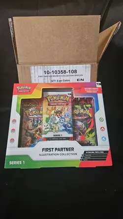 Pokemon TCG First Partner Illustration Series 1 CASE (6 BOXES) MY LAST ONE - Image 1