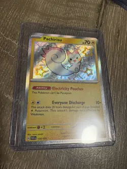 Pokemon Pachirisu TCG Card Paldean Fates Shiny Holo Secret Rare 138/091 - Image 1