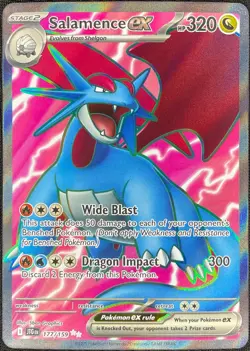 Pokemon Salamence ex Journey Together 177/159 Double Rare NM - Image 1