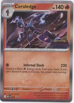 Ceruledge Pokemon Phantasmal Flames Staff Promo #014 - Image 1