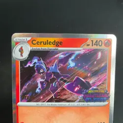 Ceruledge Pokemon Phantasmal Flames Staff Promo #014 - Image 3