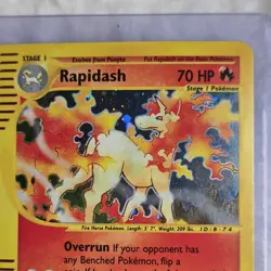 Pokemon Rapidash 026/165 Expedition Base Set Holo Rare 2002 70 HP Flame Tail - Image 3