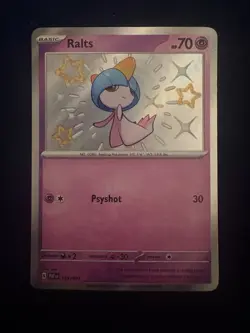 NM-Mint Ralts - 153/091 - Shiny Rare Pokemon Paldean Fates - Image 1