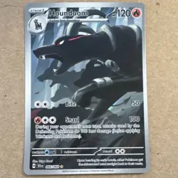 Pokemon Houndoom 066/064 Sv: Shrouded Fable Stage 1 Rare Holo 120 HP 50 100 - Image 1