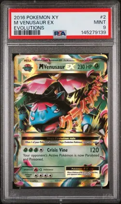 2016 POKEMON XY EVOLUTIONS #2 M VENUSAUR EX PSA 9 - Image 1