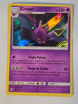 Crobat 56/149 Holo Holo Rare SM Base Set Pokemon HOLO NM/M - Image 1