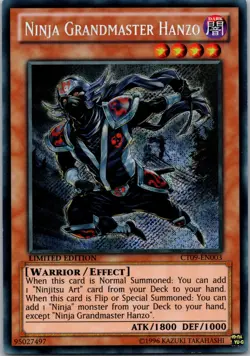 Yugioh Ninja Grandmaster Hanzo CT09-EN003 Limited Edition Secret Rare NM - Image 1