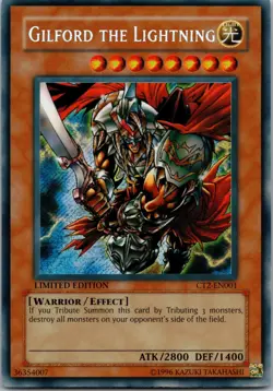 Yugioh Gilford the Lightning CT2-EN001 Limited Edition Secret Rare NM - Image 1