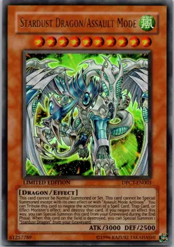 Yugioh Stardust Dragon/Assault Mode DPCT-EN003 Limited Edition Ultra Rare NM - Image 1