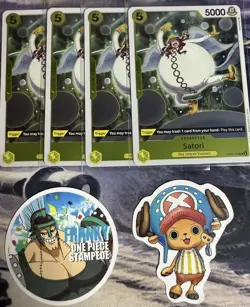 4x One Piece OP05-105 R Satori - English - Playset - TCG - Foil - NM/M - Image 1