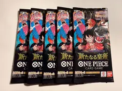 ONE PIECE OP-09 EMPERORS IN THE NEW WORLD TCG JAPANESE X 5 BOOSTER PACKS - Image 1