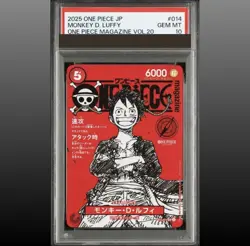 2025 ONE PIECE JPN PROMOS ONE PIECE MAGAZINE VOL.20 #014 MONKEY D. LUFFY PSA 10 - Image 1
