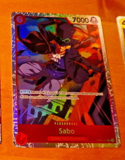 ONE PIECE CARD HOLO GAME CARTE FRANCAISE SABO OP05-007 SR FR NM - Image 1