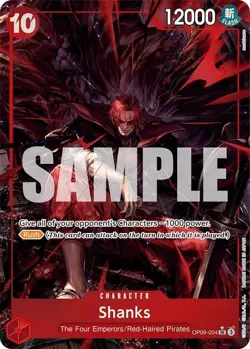 ***FOIL Shanks (004) Alternate Art (OP09)*** One Piece Kid Icarus - Image 1