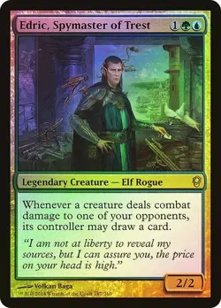 1 MTG NM English FOIL Edric, Spymaster of Trest ~ Conspiracy - Image 1