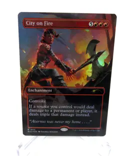 City On Fire Dungeons Dragons MTG Rainbow FOIL Secret Lair SLD NM / M - Image 1