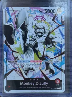 One Piece TCG English ST21-001 Monkey D Luffy Leader Alt Art Parallel - Image 1