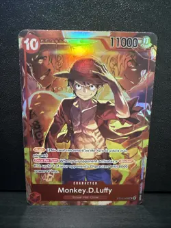 Monkey D Luffy ST10-006 SR Treasure Booster Promo One Piece NM - Image 1