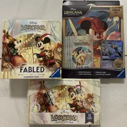 ✅Disney Lorcana TCG: FABLED Lot of 3 Trove + Starter Set + Booster Box Sealed ✅ - Image 1