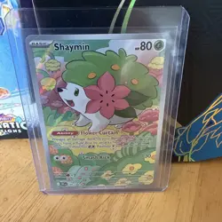 Pokemon TCG Shaymin 185/182 S&V Destined Rivals Illustration Rare Holo Card - Image 1