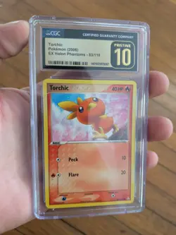 (POP 7) CGC 10 PRISTINE Torchic Ex Holon 2006 83/110 Pokemon Card - Image 1