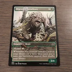 Migratory Greathorn Showcase Ikoria Magic the Gathering MTG Nice! - Image 1