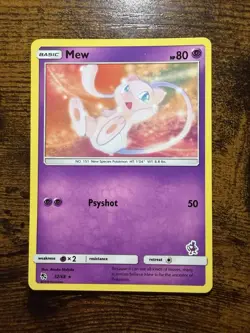 Pokemon Mew 32/68 Hidden Fates Rare Regular Basic 80 HP Psychic Card 2019 - Image 1