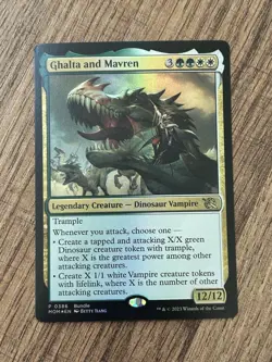 MTG Ghalta and Mavren Card Magic the Gathering March of the Machine LP Foil 386 - Image 1