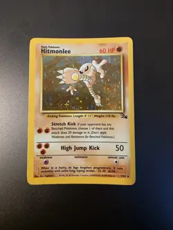 Pokemon WOTC Card - Hitmonlee - Fossil Set - Holo Rare - 7/62 - Image 2
