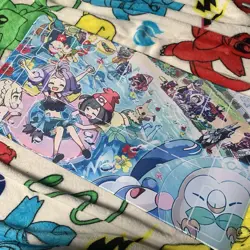 Pokemon Playmat Rubber Play Mat Tcg Trading Card Game Zones Outlines Rowlet - Image 1