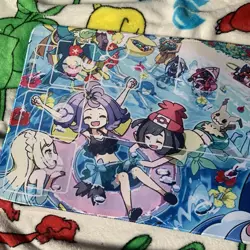 Pokemon Playmat Rubber Play Mat Tcg Trading Card Game Zones Outlines Rowlet - Image 2