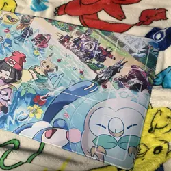 Pokemon Playmat Rubber Play Mat Tcg Trading Card Game Zones Outlines Rowlet - Image 3