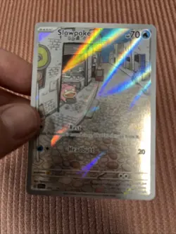 Slowpoke Scarlet & Violet Holo Illustration Card 204/198 Rare Base Set - Image 1