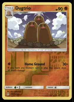 Pokemon Cards Dugtrio 86/214 Reverse Holo Unbroken Bonds Rare NM - Image 1