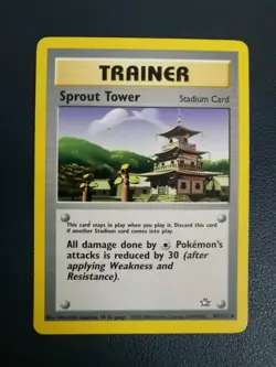 Pokemon Card Trainer Sprout Tower 97/111 Neo Genesis Uncommon WOTC - Image 1