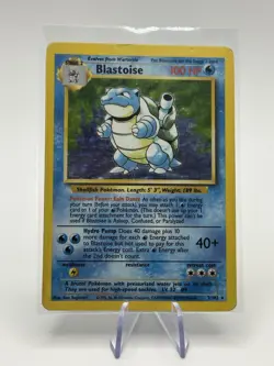 Blastoise 2/102 Base Set Holo Pokemon Card WOTC 1999 Vintage MP - Image 1