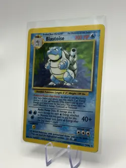 Blastoise 2/102 Base Set Holo Pokemon Card WOTC 1999 Vintage MP - Image 2