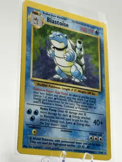 Blastoise 2/102 Base Set Holo Pokemon Card WOTC 1999 Vintage MP - Image 4