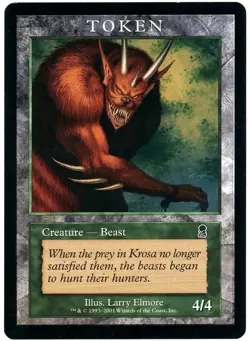 9x MAGIC PLAYER REWARDS TOKEN CARDS INC. BEAR, BEAST, GOBLIN + MORE [EXCELLENT] - Image 3