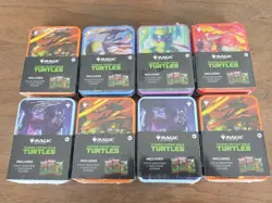 MTG TMNT TIN LOT X8 MAGIC THE GATHERING TEENAGE MUTANT NINJA TURTLES BOOSTER CCG - Image 1